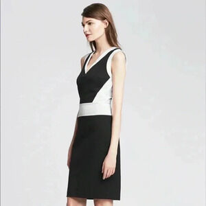 Banana Republic Black & White Colorblock Dress 12P​​